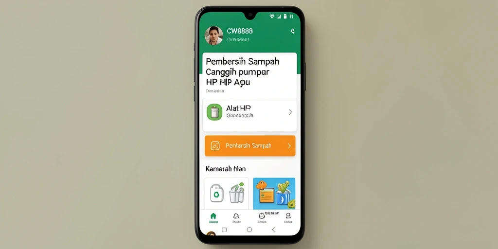 Tampilan antarmuka utama CW8888 yang sederhana dan efektif.