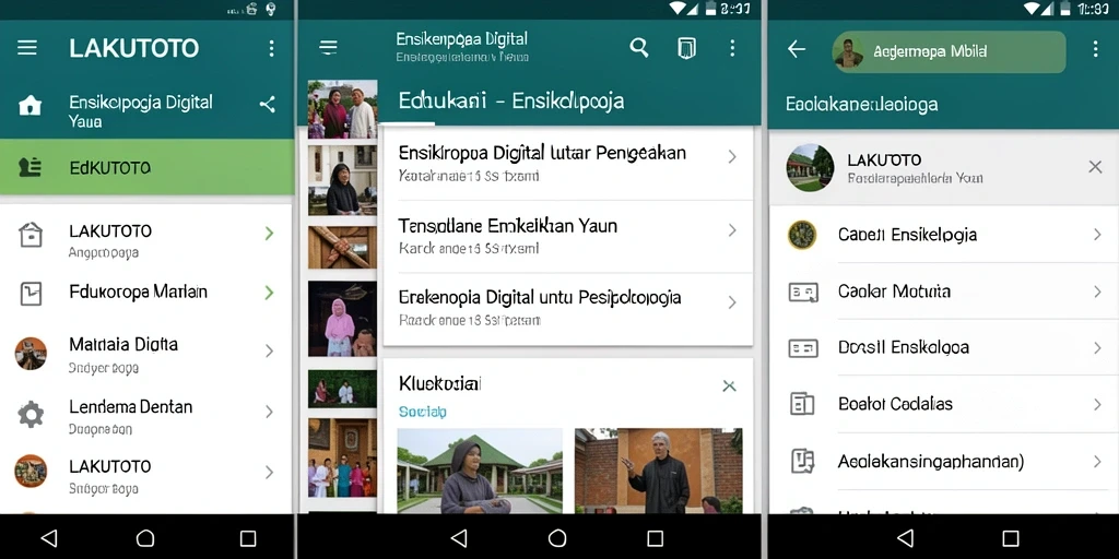 Tampilan antarmuka LAKUTOTO yang ramah pengguna dan informatif.