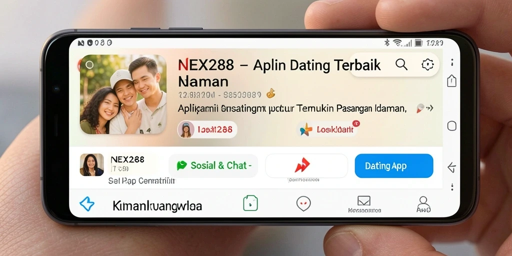 Tampilan antarmuka NEX288 yang modern dan menarik untuk aplikasi Dating.