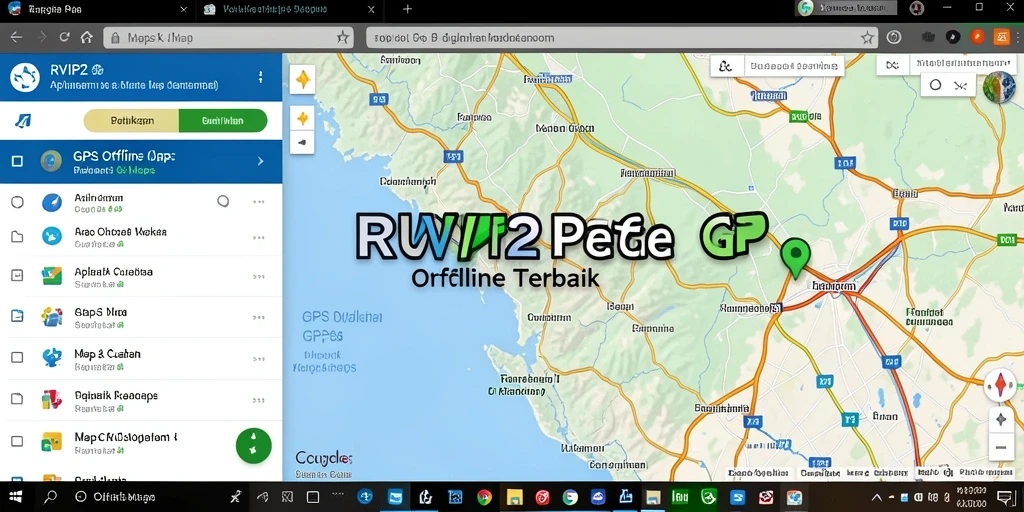 Tampilan antarmuka aplikasi RVIP2 dengan fitur GPS Offline Maps yang mudah digunakan.